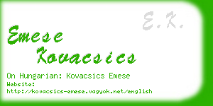 emese kovacsics business card